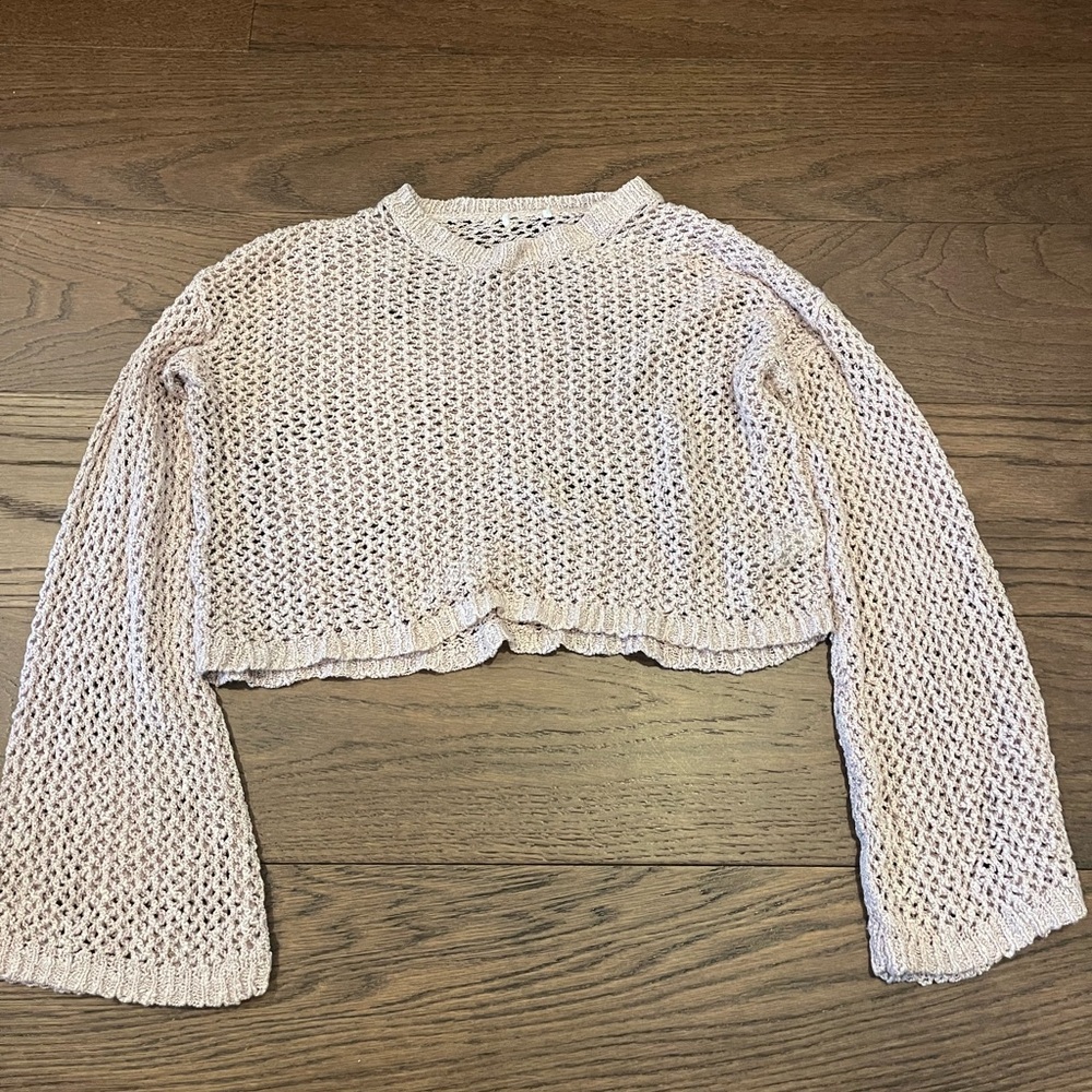 pink knitted sweater